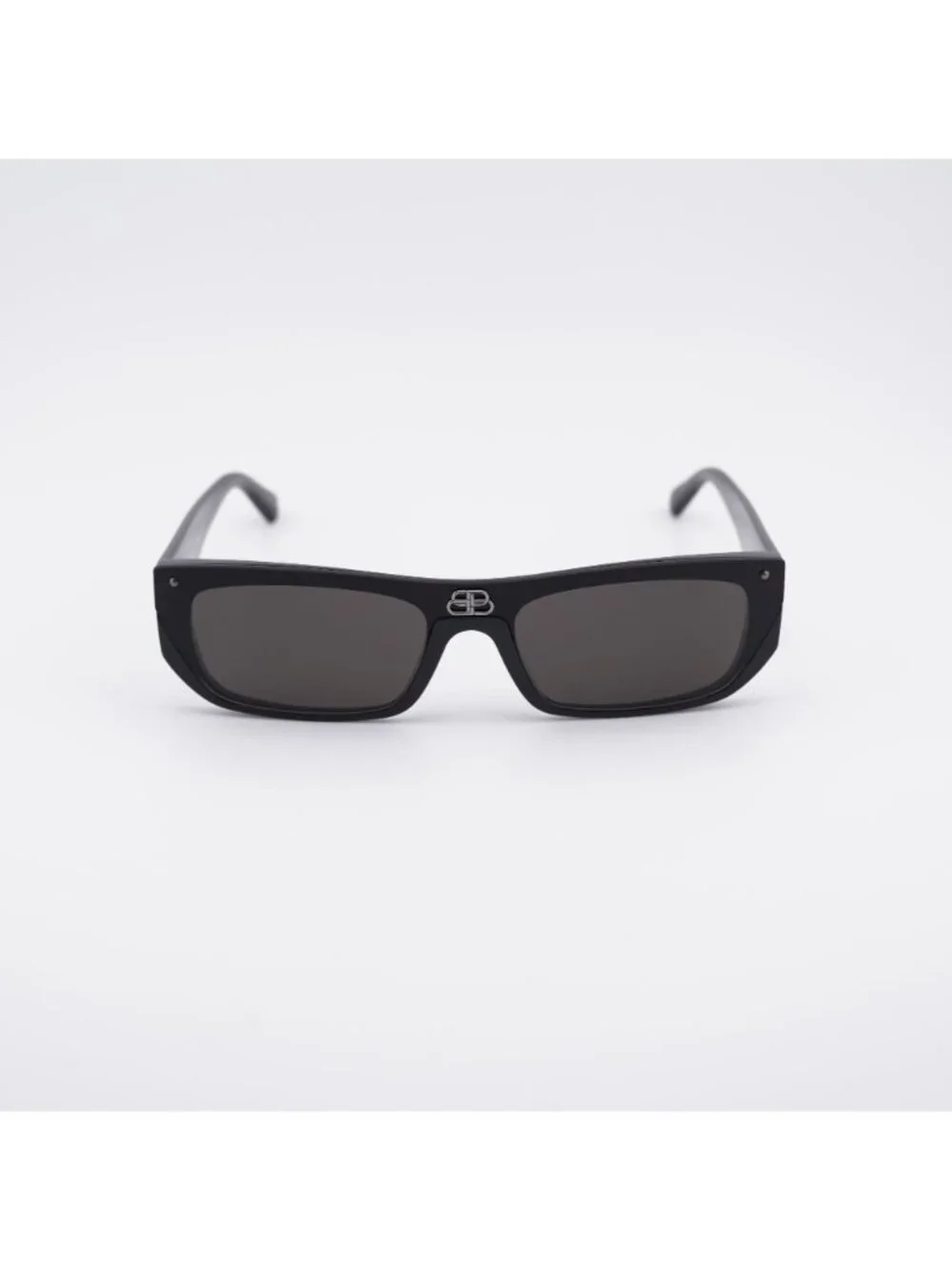 Balenciaga BB0080S 001 Unisex Sunglasses Black Rectangle Frame, Grey Lenses